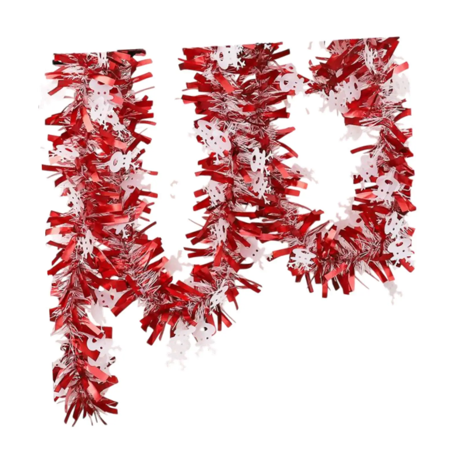 Christmas Tinsel Garland Glitter Shiny Hanging Ornament for Fall Indoor Rail