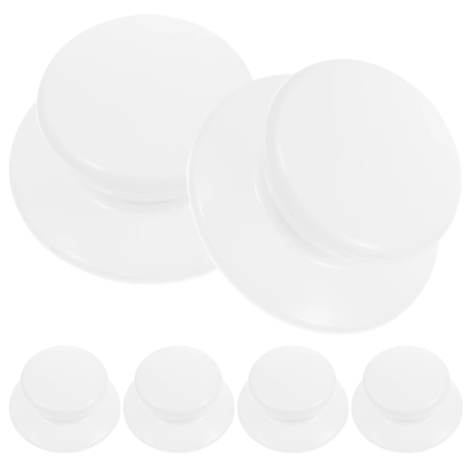 

6pcs Pot Lid Knobs Replacement Plastic Handles for Cookware Kettle Casserole White Heat Resistant Universal Kitchen Gadgets