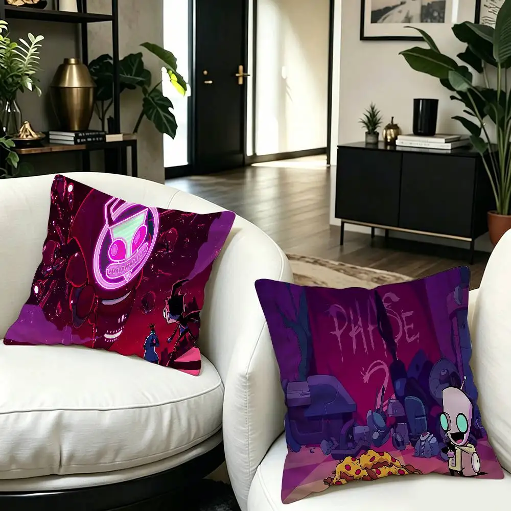 I-Invader Anime Z-ZIM Cushion Cover Pillow Cover Decor Pillowcase Printed Cushion Case for Couch