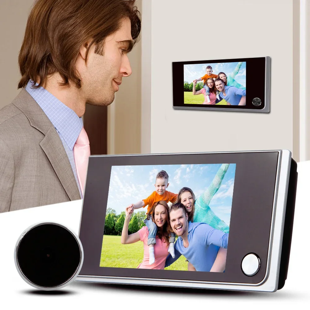 New LCD Color Screen Digital Doorbell 120 Degree Door Eye Doorbell Electronic Peephole Door Camera Viewer Hardware