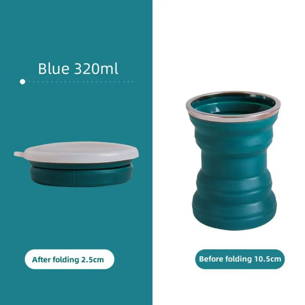 Silicone Cup Folding Cup Business Trip Travel Portable Creative Mini Retractable Cup With Lid Outdoor Travel Mouthwash Cups