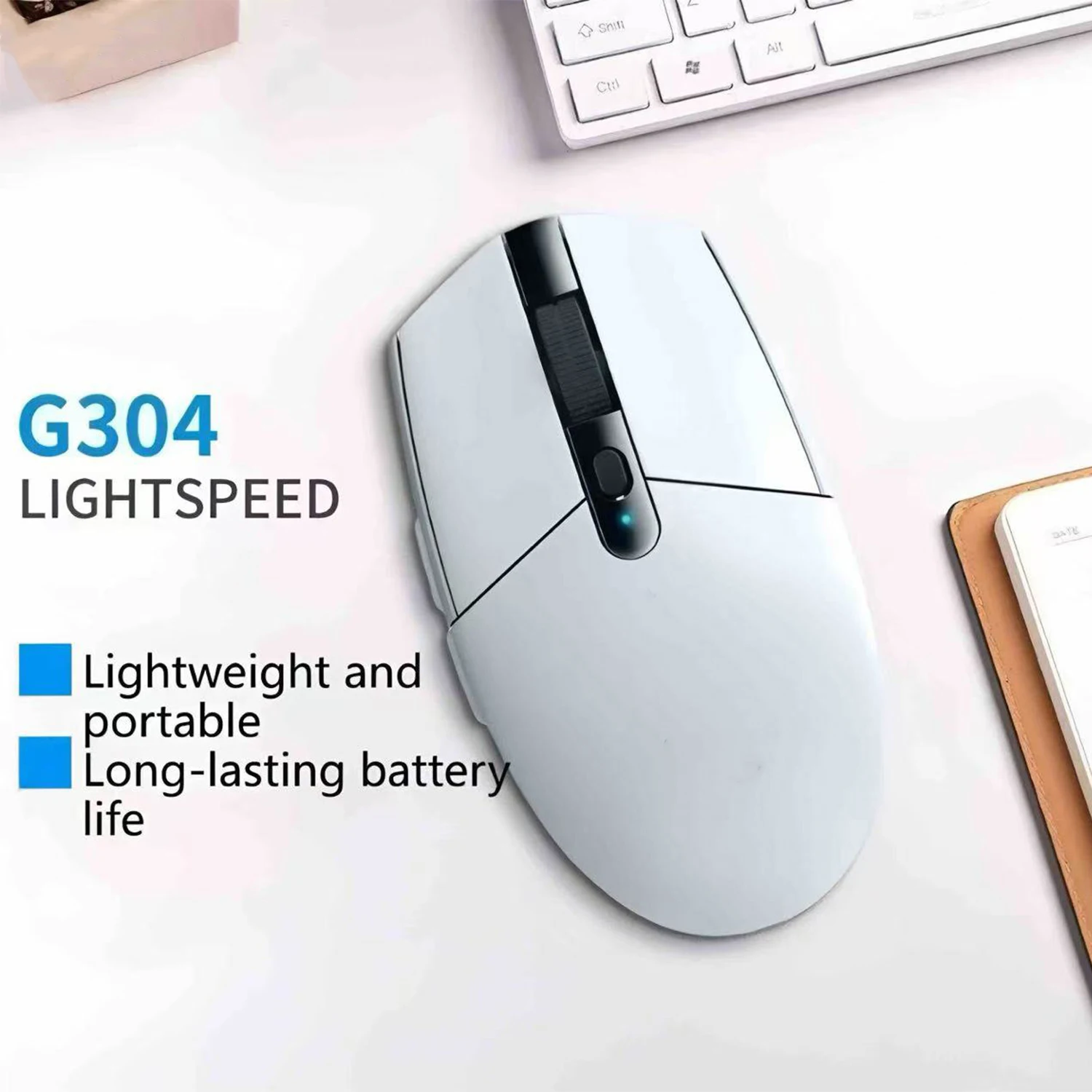 

Беспроводная игровая мышь G304 Ligthspeed, датчик Hero 12K, 12000 точек на дюйм, 6 программируемых кнопок, совместимый ПК MacOS