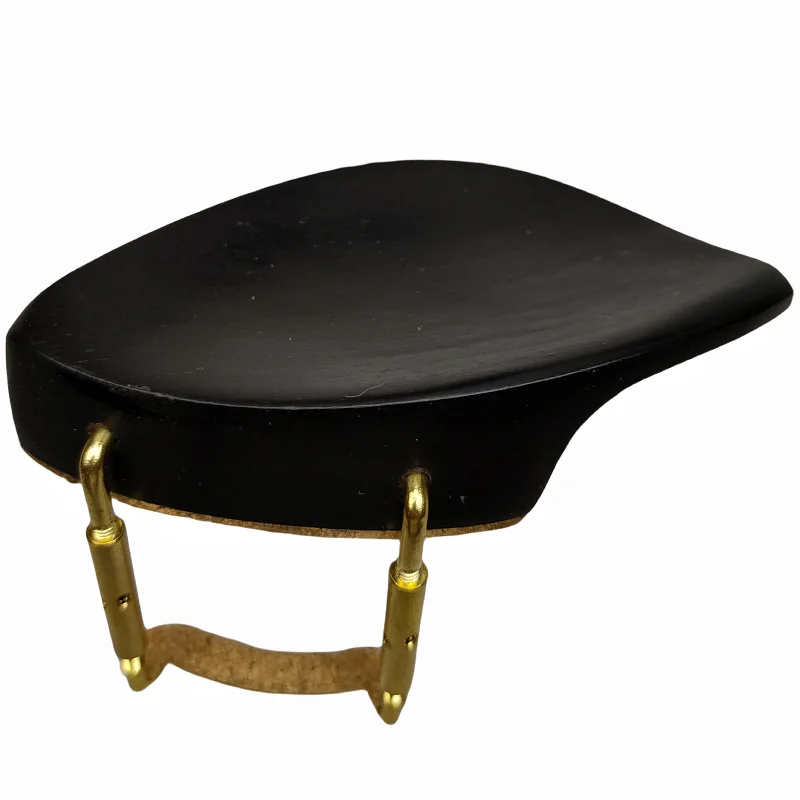 4/4 3/4 1/2 1/4 バイオリンあご当て取り付けクランプフィドルあご当てゴールドメタルブラケットネジコルクローズウッド/エボニー木製部品