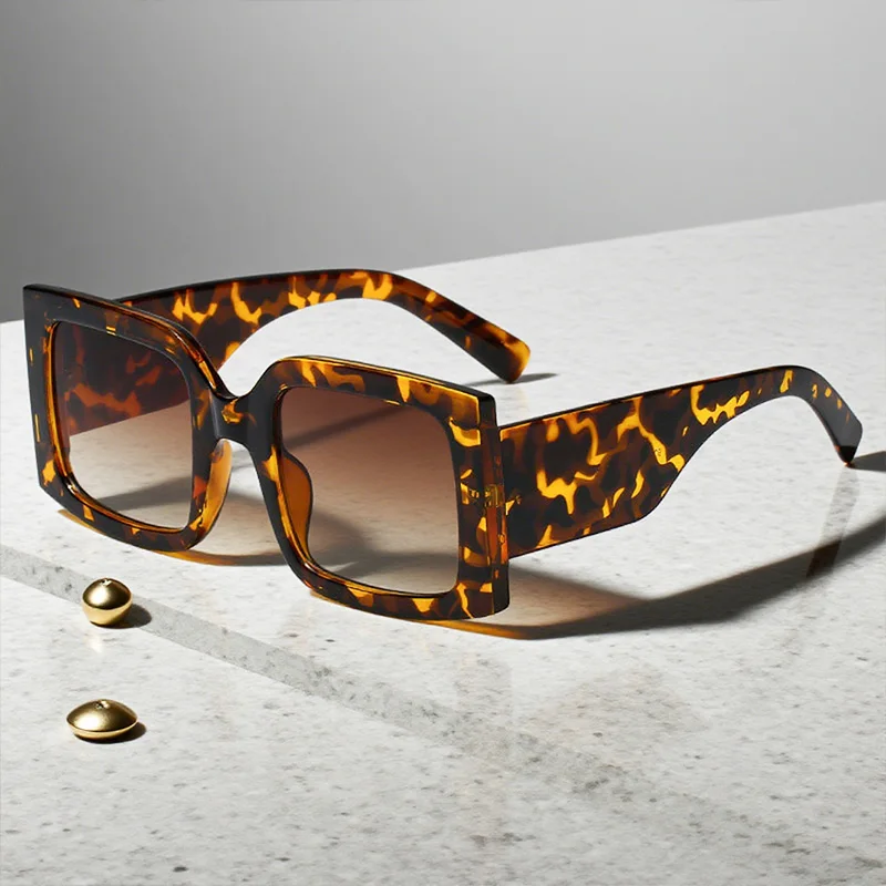 النظارات الشمسية الرجال النساء مربع الأزياء سميكة العلامة التجارية الفاخرة مصمم الرجعية في الهواء الطلق عطلة حزب الهدايا التبعي gafas دي سول النظارات #5