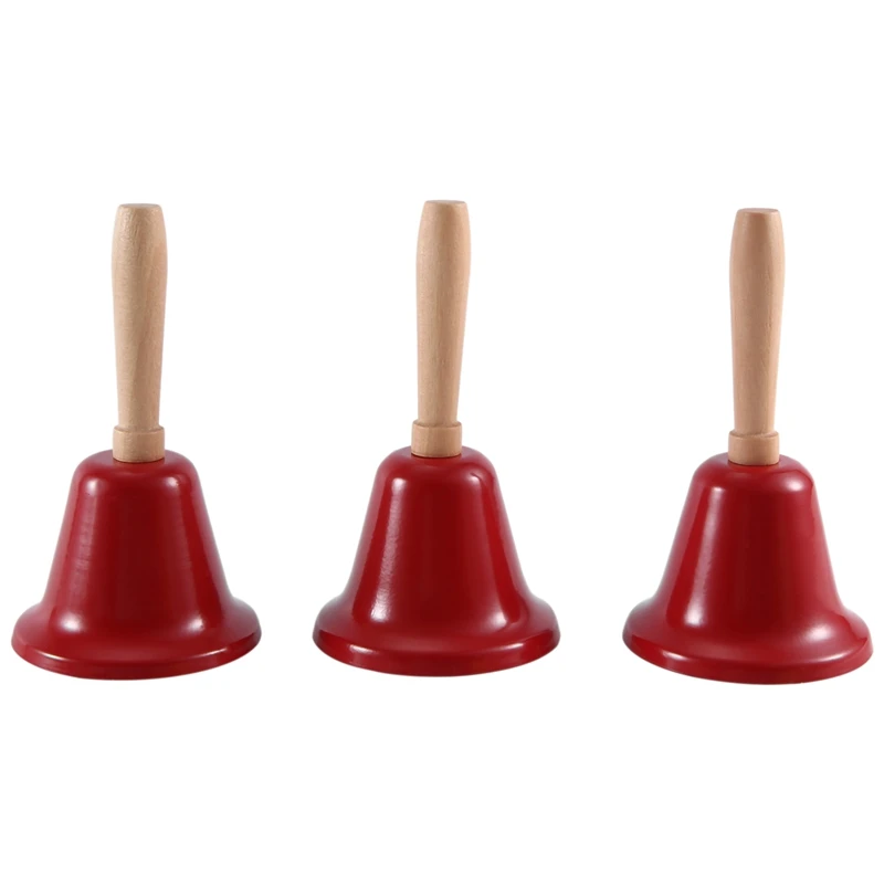 

Christmas Bells, Hand-Held Bells, Restaurant Call Service, Bride Wedding Bells, Children's Holiday Hotel Service, Red Durable