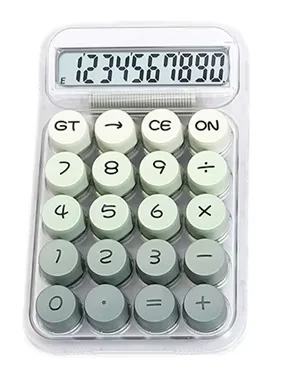 Transparent Gradient Large Button Calculator Large Screen Electronic Calculator 10 Digit Student Specific Calculator