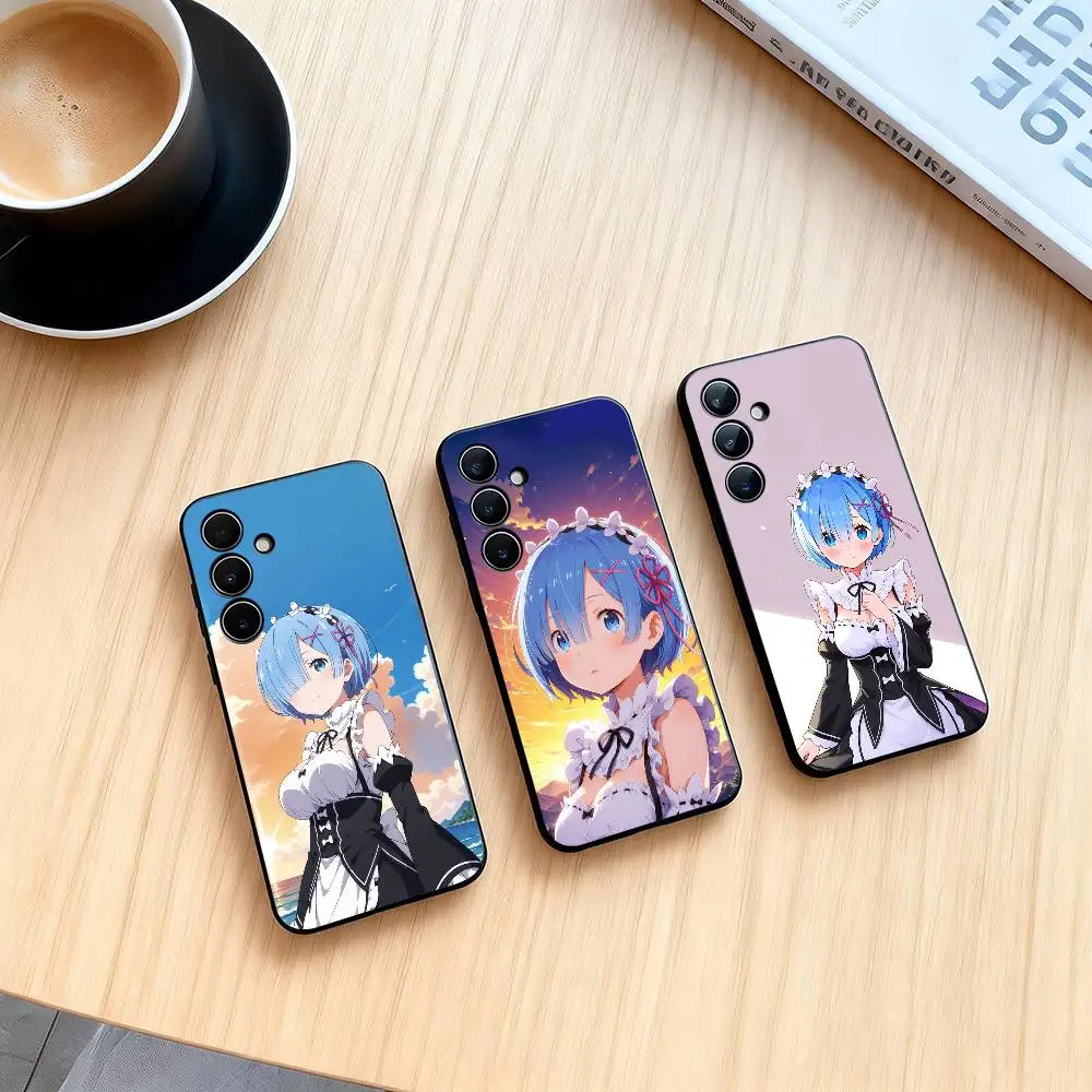 R-Rem ReZero A-Anime  Phone Case For Samsung Galaxy A73,A72,A71,A70,A53,A52,A51,Soft Silicone Black Cover Gift