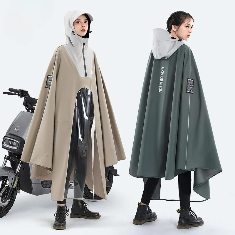 

Electric Motorcycle Raincoat for Men and Women, Long Body Waterproof Raincoat, Portable Bike Riding, Special Thickening Poncho