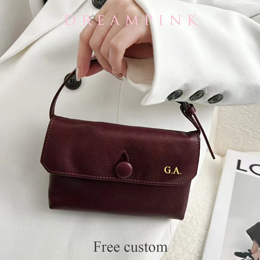 

Новая простая женская сумка-мессенджер из натуральной кожи с возможностью нанесения индивидуальных букв, женская сумка через плечо для телефона, дропшиппинг, сумка с гравировкой имени