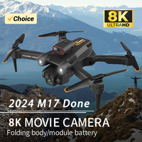 M17 RC Drone 8K HD Professinal 5G WIFI FPV With Wide Angle Dual Camera Obstacle Avoidances Foldables Helicopter Height Hold Toys