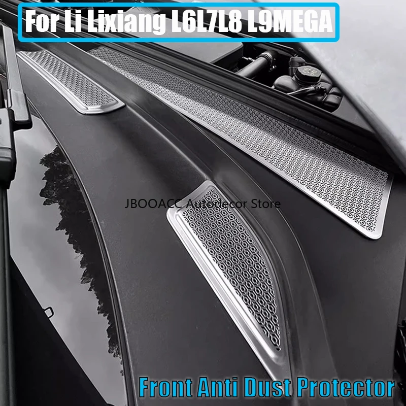 

For Li Lixiang L6 L7 L8 L9 MEGA Front Covers Anti Dust Protector Stainless Steel Cover Trims Vent Outlet Shield Car Accessories