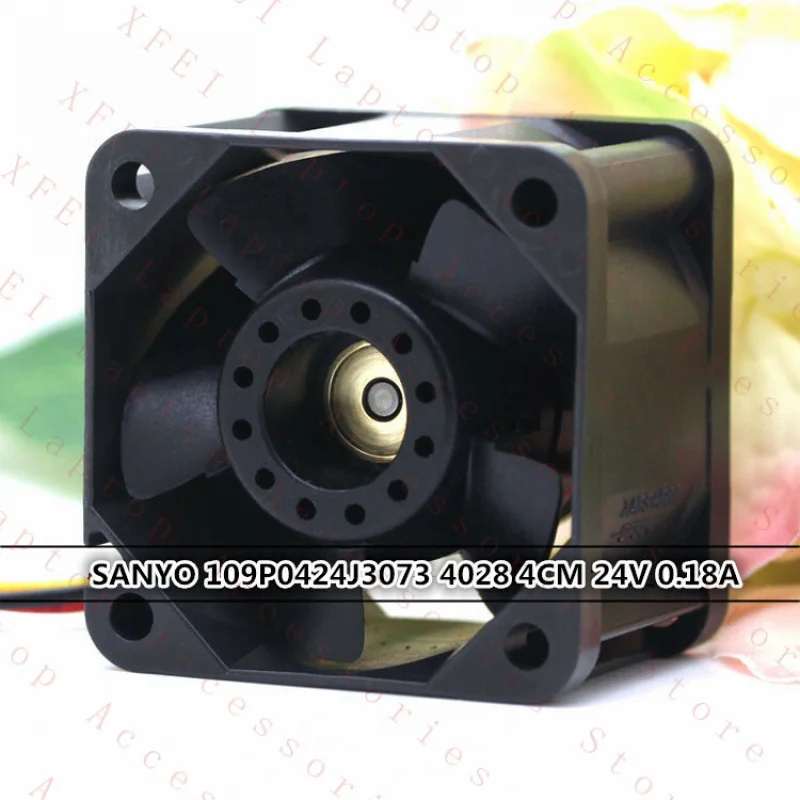D  1PC 109P0424J3073 for SANYO Cooling Fan 4CM 24V 0.18A 3Pin Inverter 4028 New