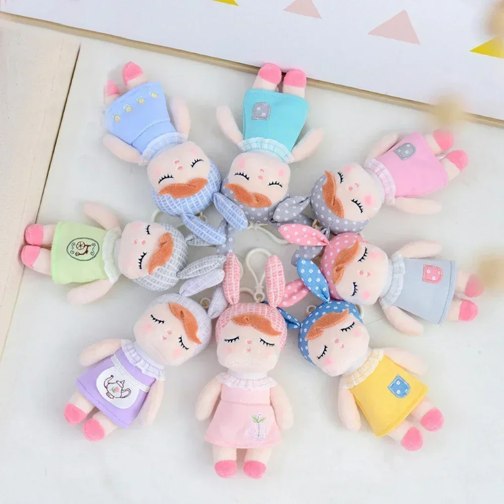 Metoo Cute Bunny Panda Small Keychains Soft Plush Mini Dolls Stuffed Toys for Girls Baby Animals Pendant Kids Birthday Gifts