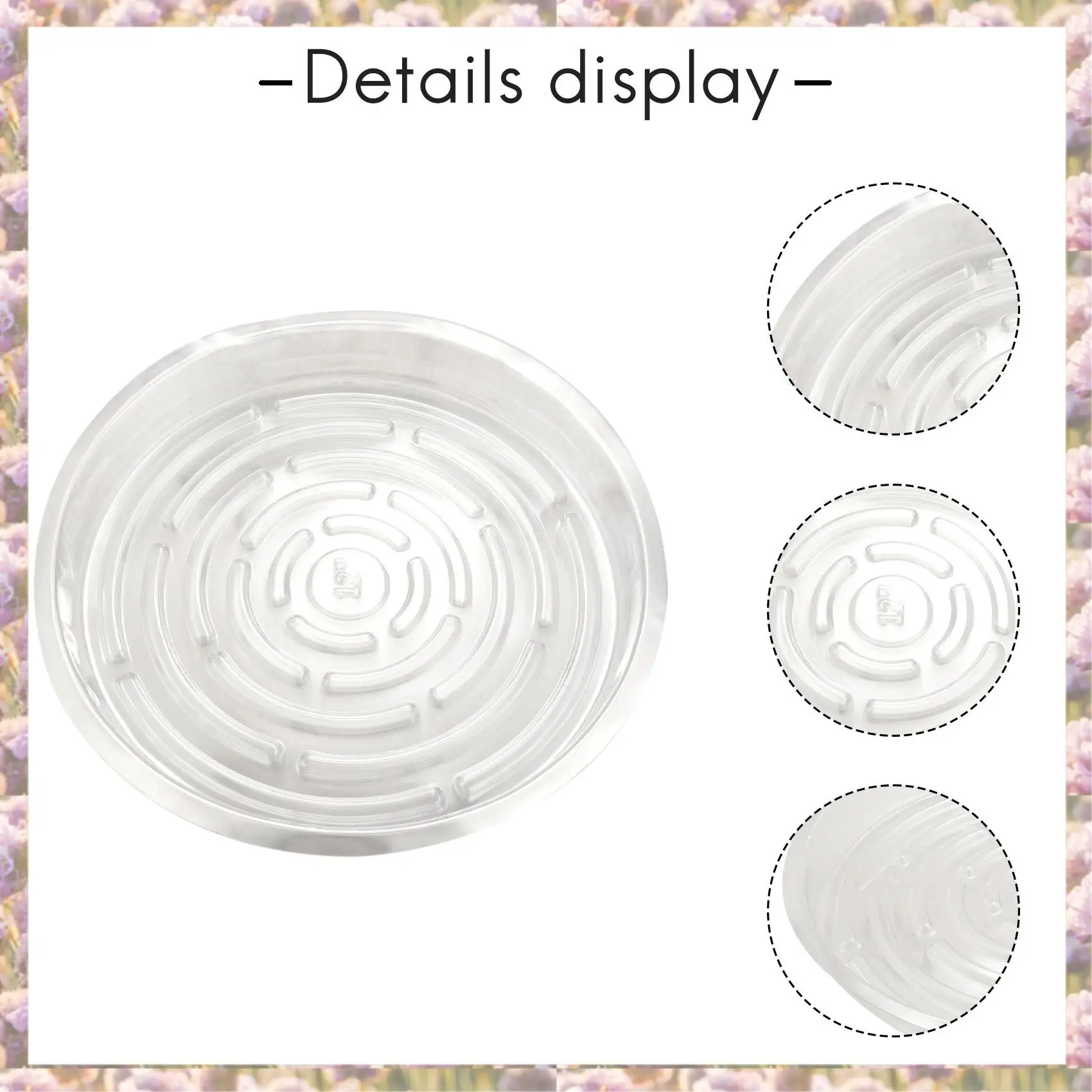 

-FTGT Plant Saucers, 10 Pack Of 30Cm (12 Inch), Transparent Flower Pot Drip Trays For Indoor & Outdoor Plants Garden Clear