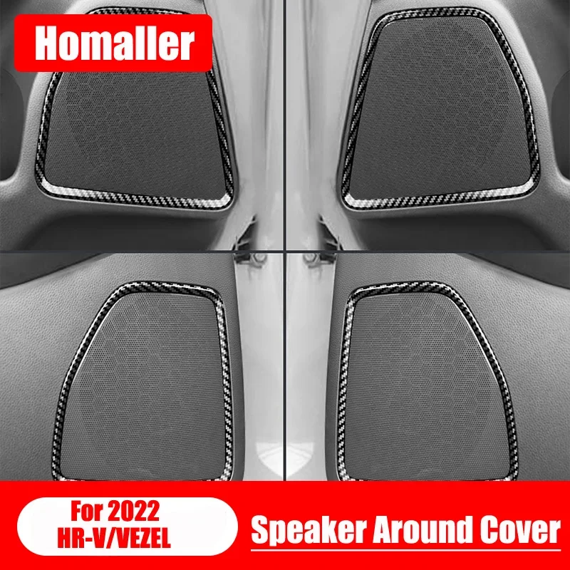 

For Honda HRV HR-V VEZEL 2021 2022 2023 2024 MK3 Inner 4 Door Speaker horn Woofer Frame Trim Decoration Parts