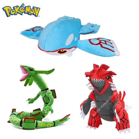 Pokemon Kyogre Rayquaza Groudon Plush Anime Cosmog Lunala Metagross Magnemite Soft Stuffed Toy Cartoon Animal Peluche Doll Gifts
