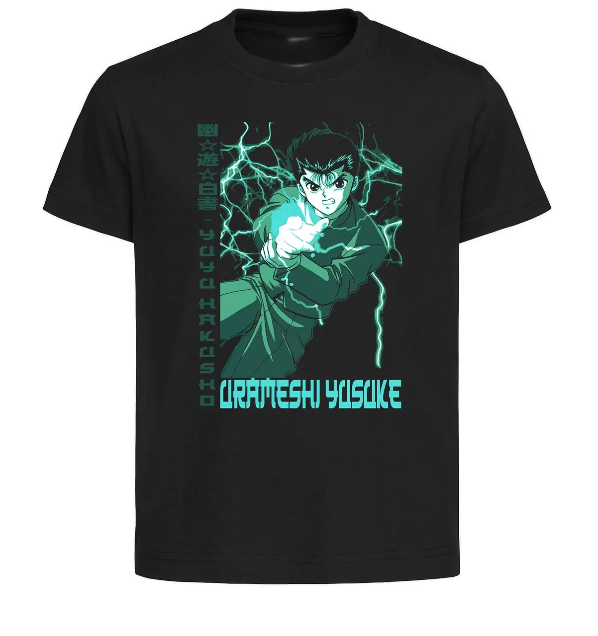 T-Shirt Unisex Black Japanese Style - Yuyu Hakusho - Yusuke Urameshi LL3787