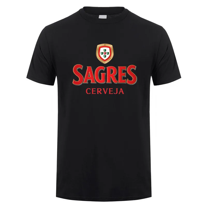 Sagres Beer T Shirt Men Casual T-shirts Summer Cotton Short Sleeve Mans Cool Tops Sagres Tshirt