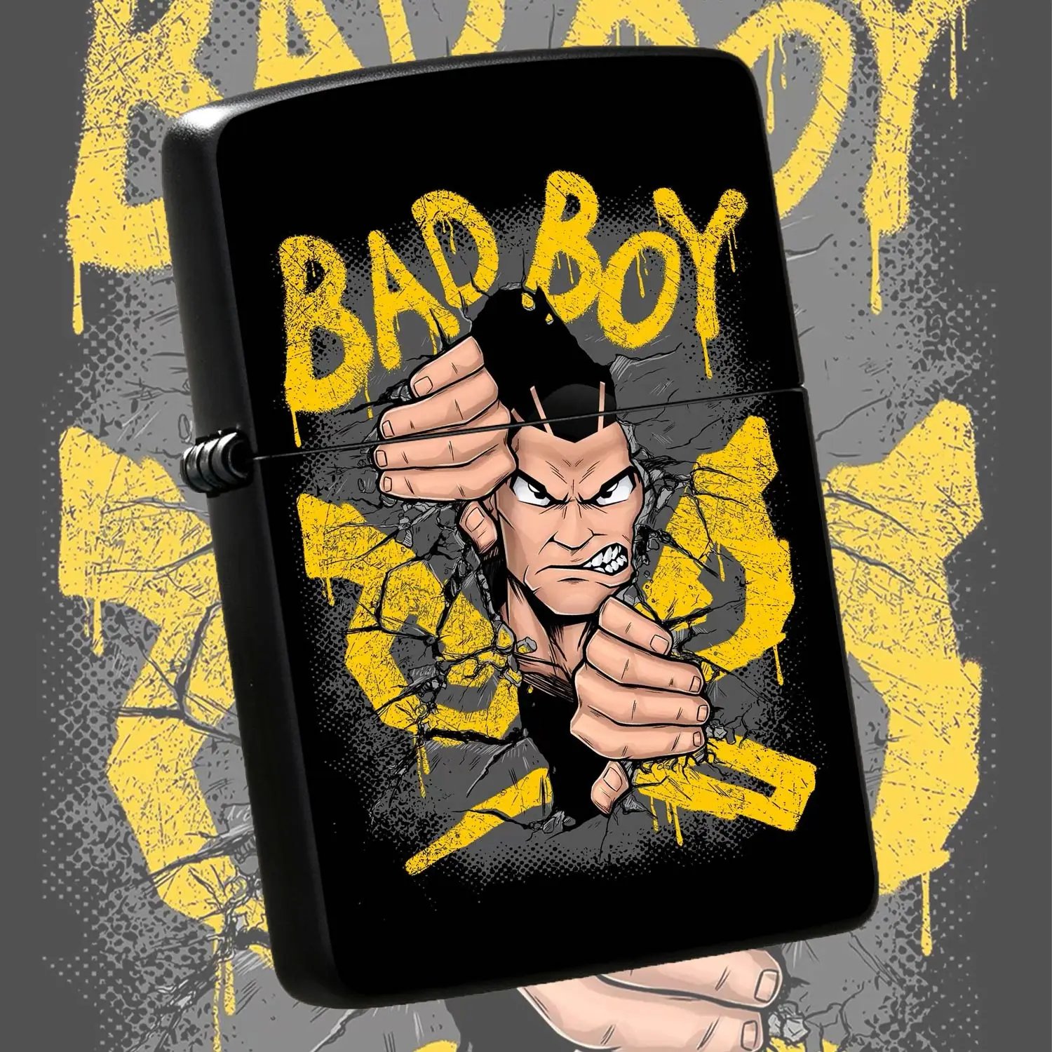 Trendy Bad Boy Themed Portable Lighter, Cool Breaking-Wall Cartoon Stylish Design, Suitable For Daily Carrying, Multi-Scene Application, Ideal Gift And Personal Use Eye-Catching Practical Accesso A Humorous And Interesting Lighter