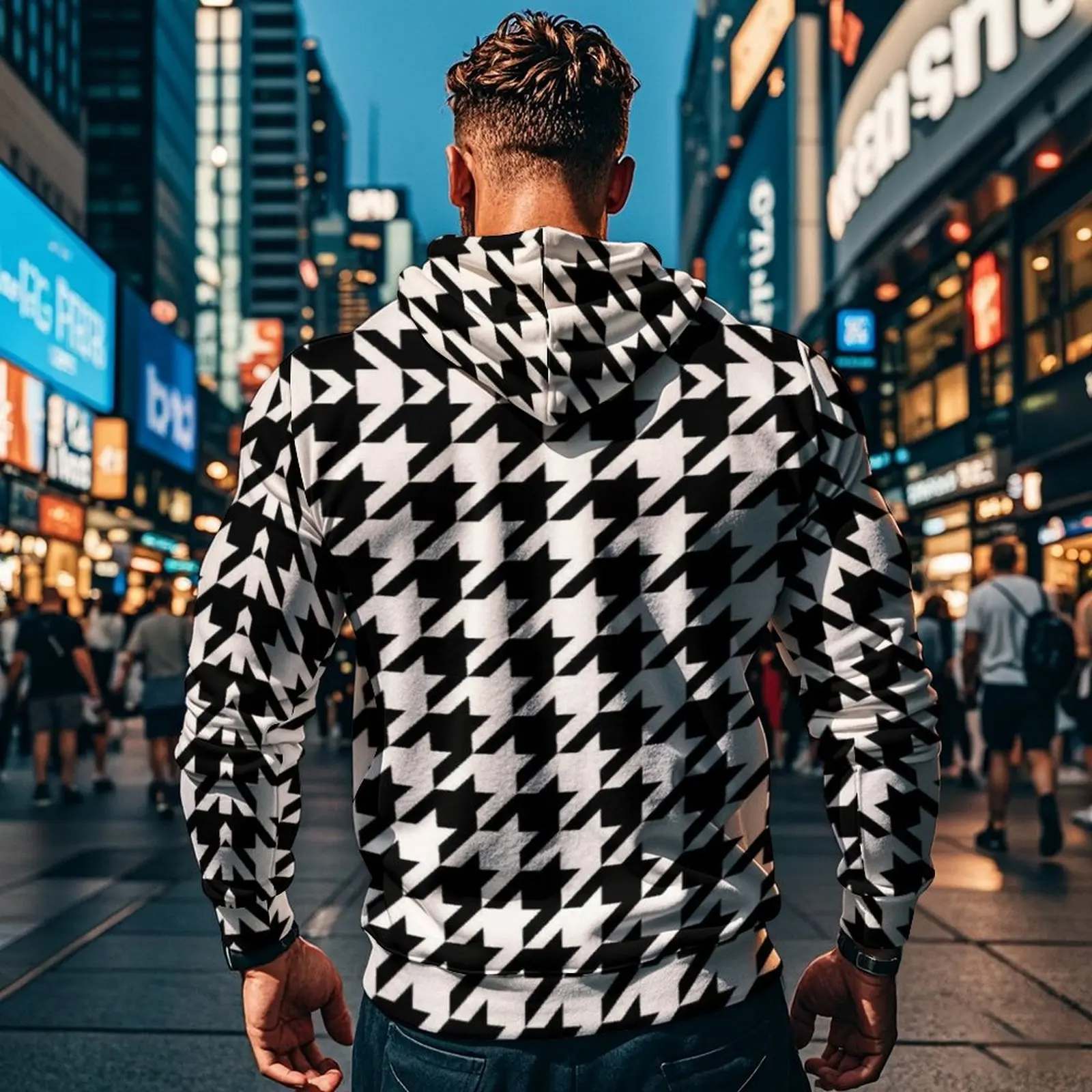 2024 Amazon Mens Autumn New  style Fashionable Casual and Trendy Heavy  weight Regular style Hooded Pullover Sweatshirt Set