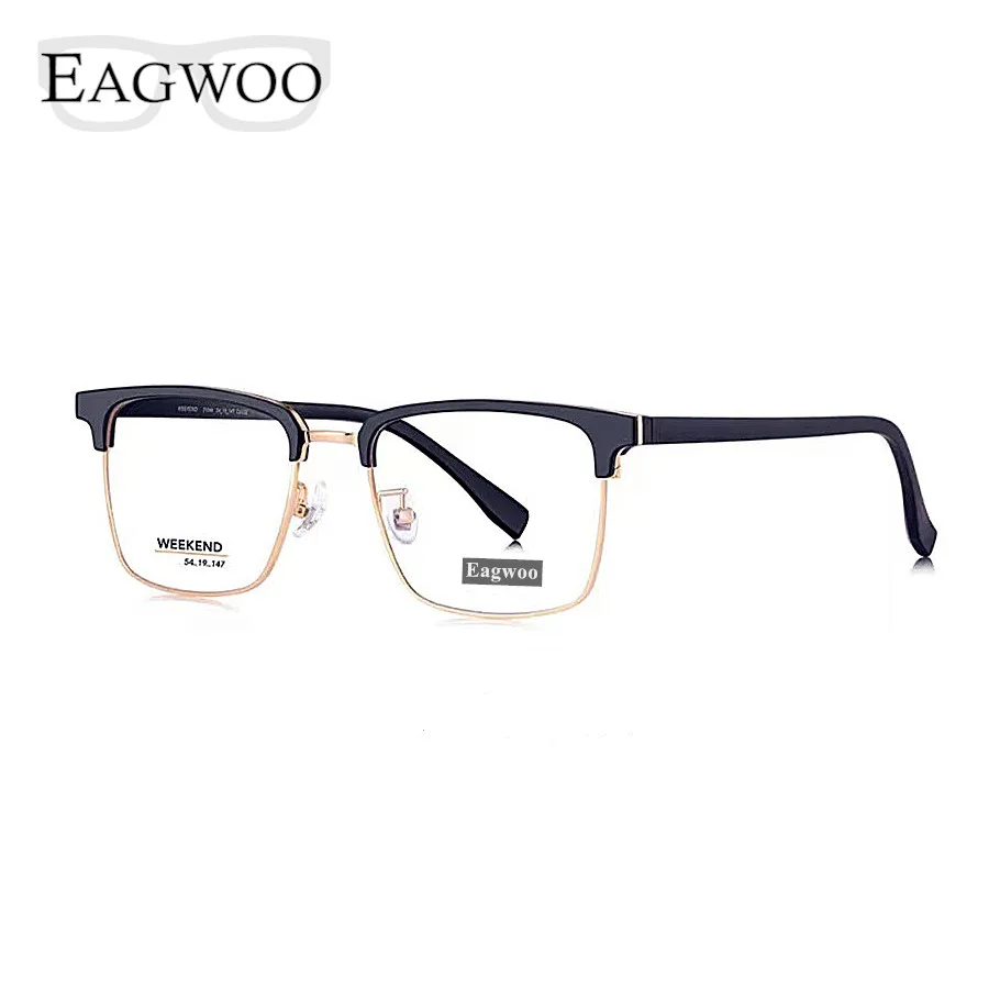 

Eagwoo Metal Alloy Eyeglasses Full Rim Optical Eyebrow Vintage Nerd Frame Prescription Spectacle Designed Frame Men Glasses