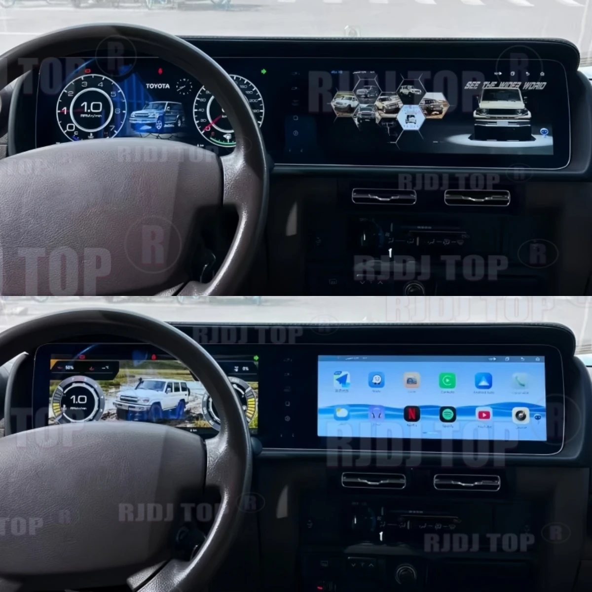 Long Screen For Toyota Land Cruiser LC76 2007-2021 Car Radio Multimedia Video Player Stereo Android Auto GPS Navi Carplay Unit