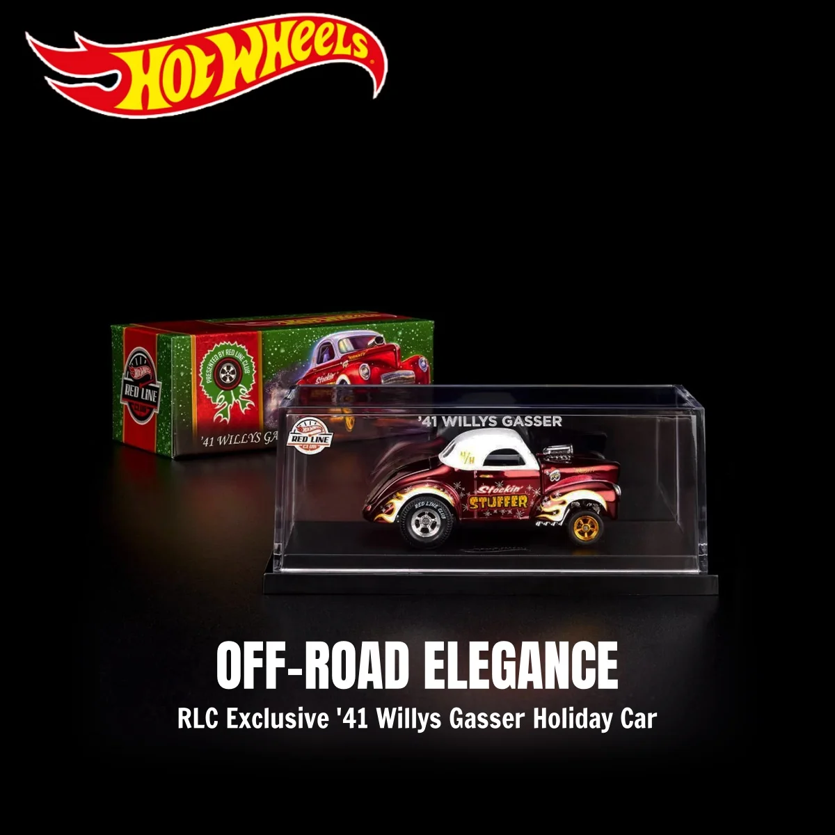 

New Genuine Hot Wheels Rlc 41 Ford Willys Gasser Simulation Car Model Toy Car Enthusiast Collectibles Holiday Gift In Stock