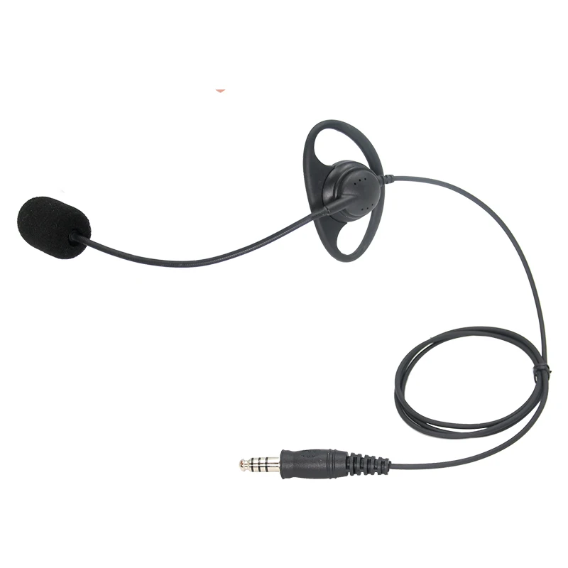 7.1mm D-type Headset Earpiece Microphone For Two Way Radio walkie talkie