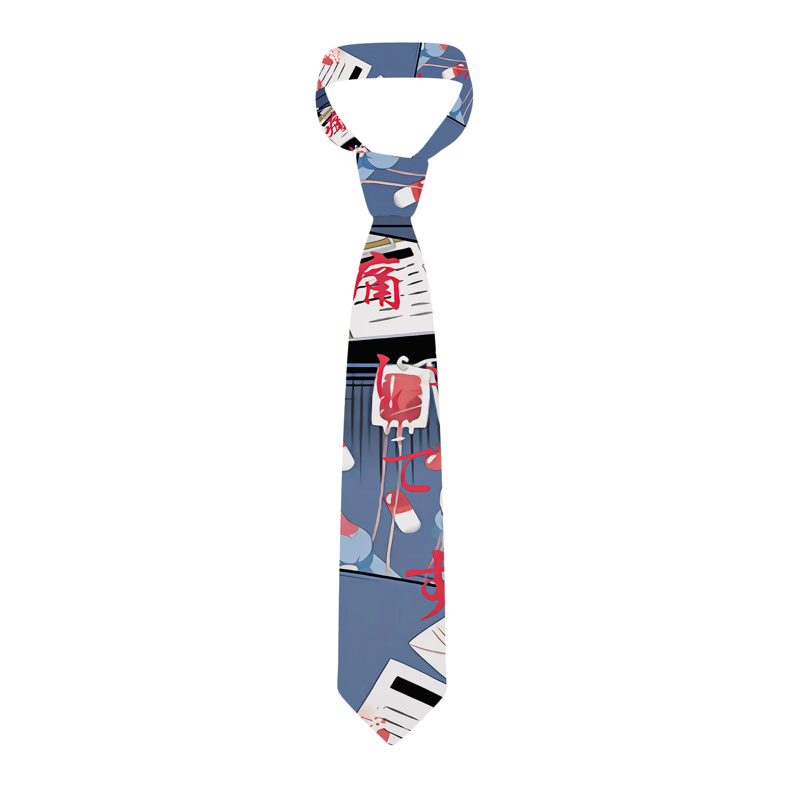 New cute cartoon girl rabbit print tie men's 8 cm wide polyester slim shirt suit party accessories personality tie neutral
