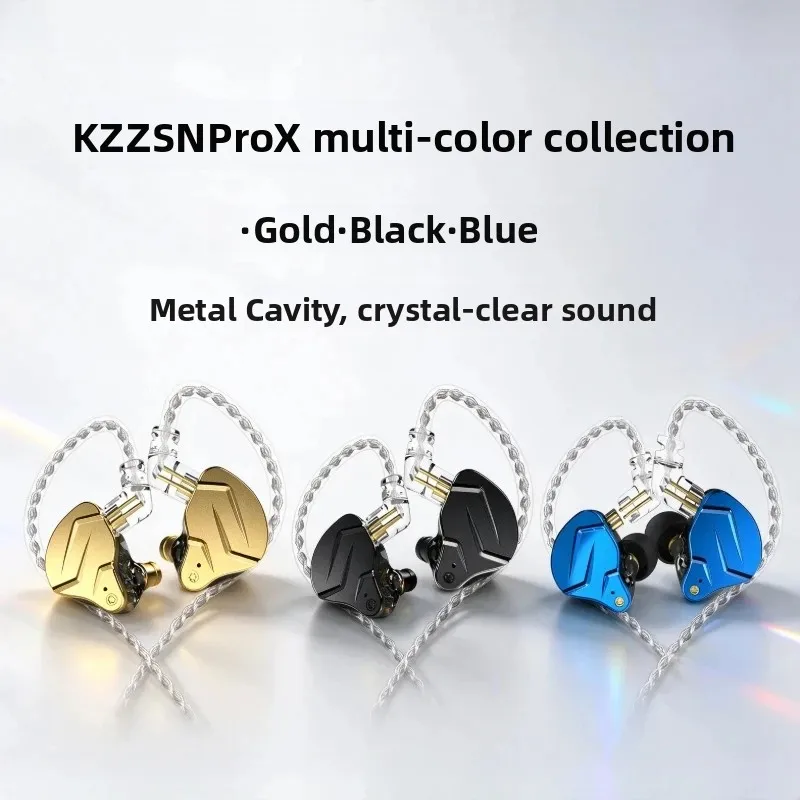 KZ ZSN Pro X Hybrid Driver Wired In Ear Monitor 7-40000Hz 0.75mm 2 Pin Silver Cable For Gaming PC Phone Audiophile ChristmasGift