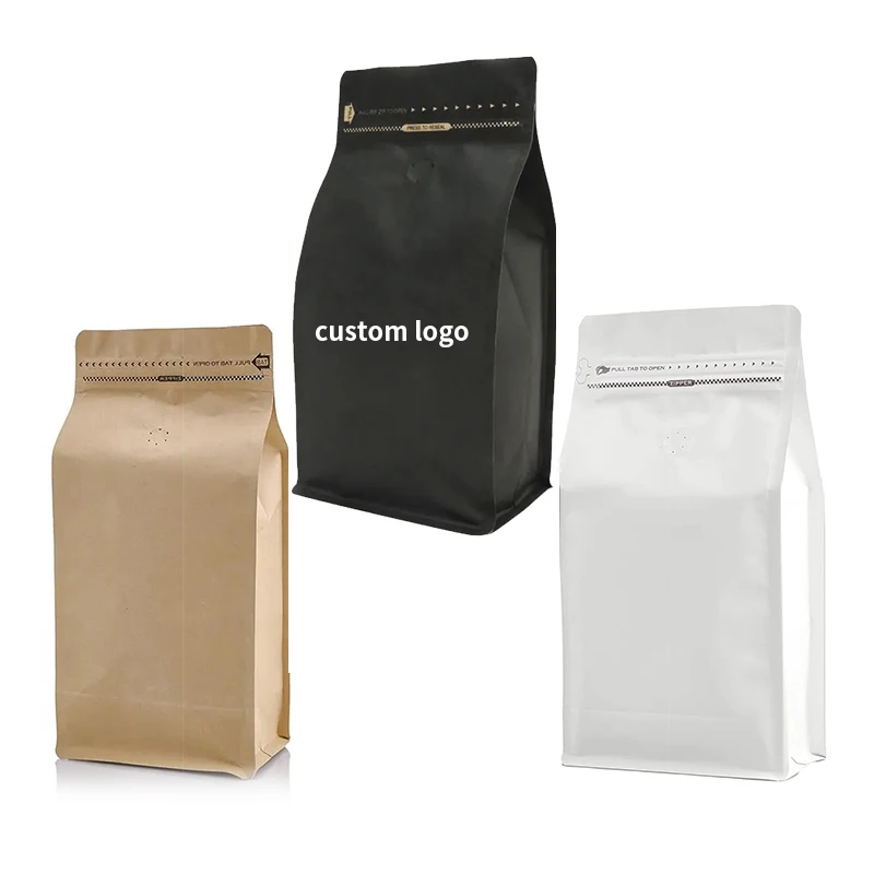 Custom. Custom 12Oz One Way Custom Printed Coffee Bag Zipper Bag Plastic For Candy Coffee Food Packaging