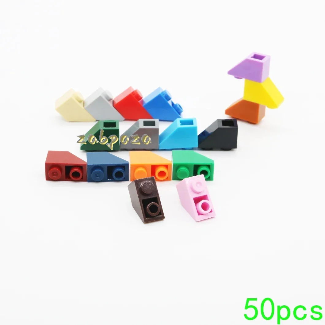 50PCS High-Tech Assemble Particle 3665 2x145 Slope Face Reverse Brick Building Blocks Kit DIY Replaceable Part Children Toy