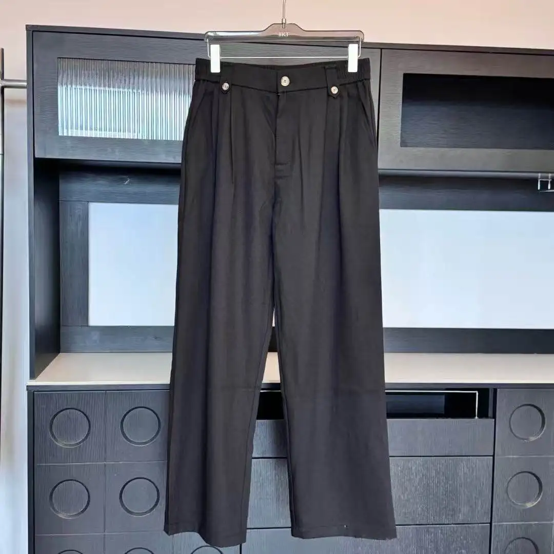 Italian summer old money BC light breathable straight linen casual pants