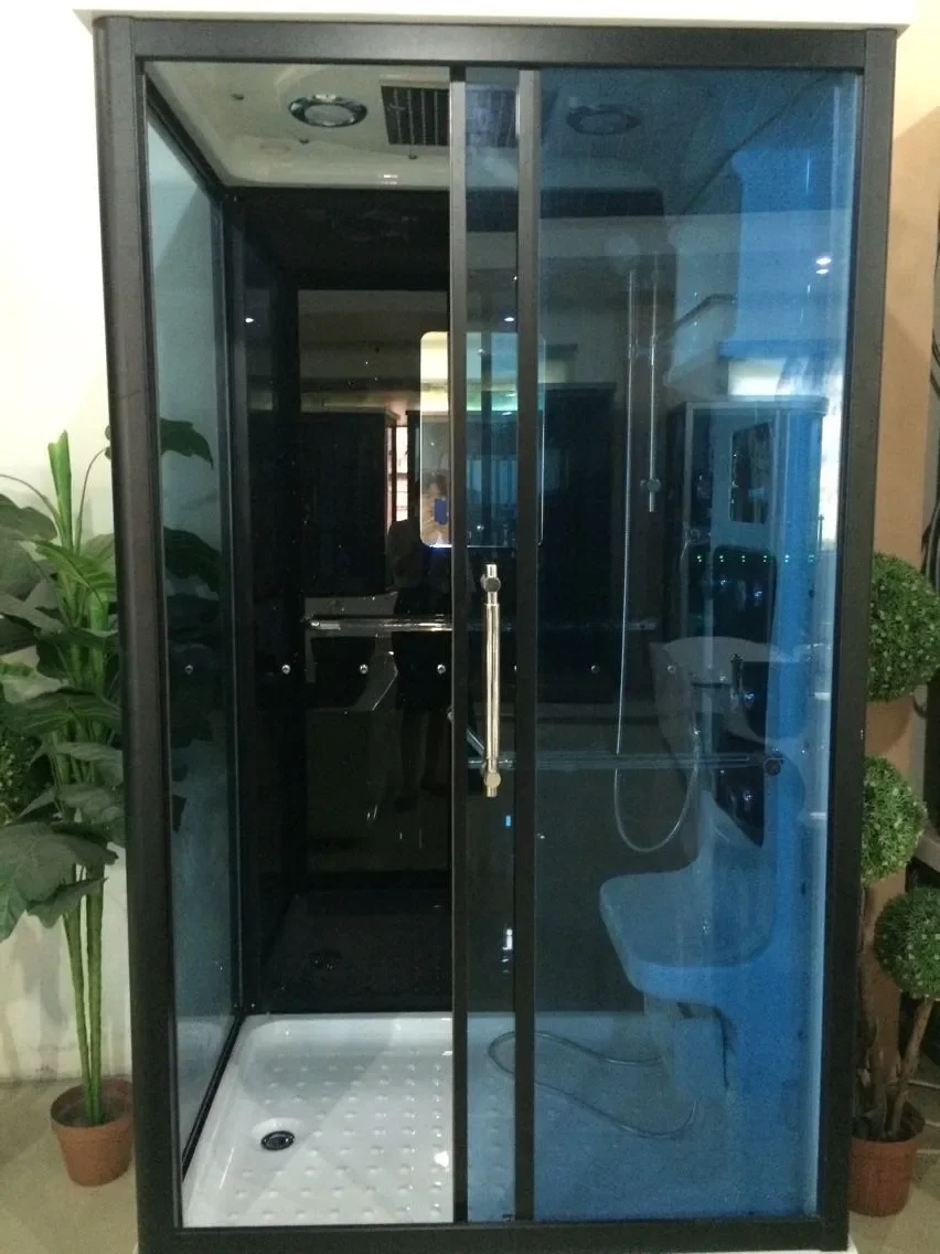 &c Italian Glass Prefab Constar Acrylic Tray Fm Radio Hydromassage Bathrooms Shower Room Steam Shower Cabins