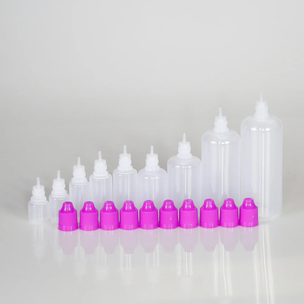 5Pcs 3ml 5ml 10ml 15ml 20ml 30ml 50ml 100ml 120ml LDPE Kunststoff Squeeze Dropper Flasche Abnehmbaren Kappe Flüssigkeit Füllung Container