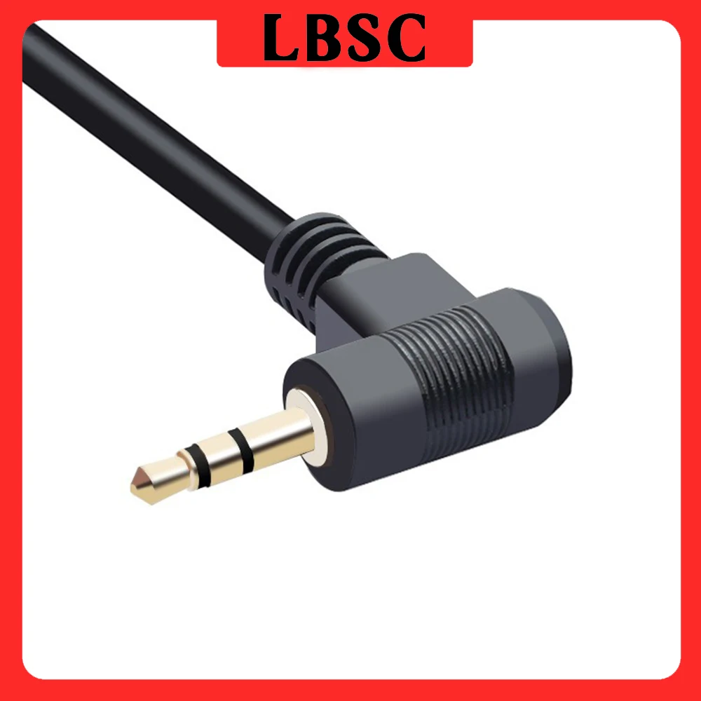 Lbsc-オーディオステレオヘッドフォン,延長ケーブル,90度角度,ドリルコード,3.5オスから6.35メス