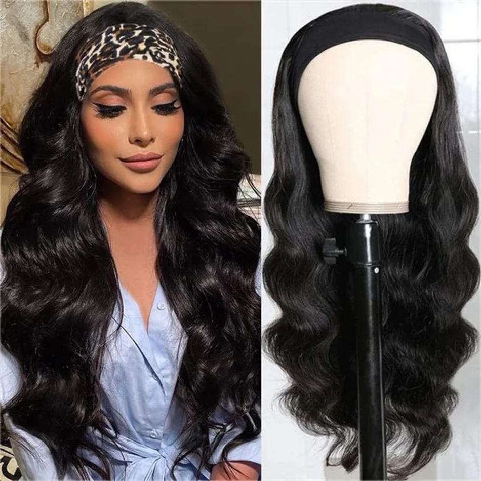 

Парик с объемной волной, повязка на голову, парики из натуральных волос, 100% машинное производство, бразильские парики из волос Remy, плотность 180, дешевые парики на распродаже