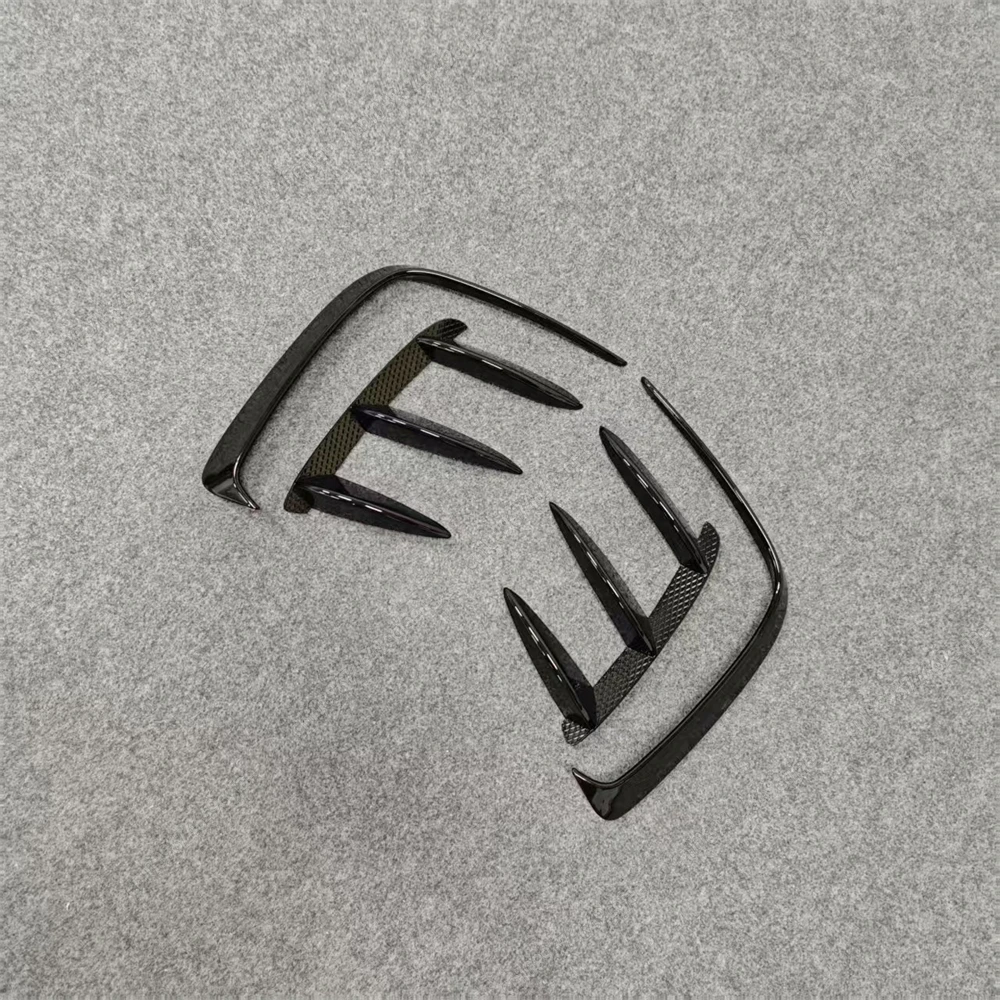 لمرسيدس بنز A-Class W176 A45 AMG Hatchback 2013 إلى 2018 طقم الجسم شفة ممتصة للصدمات الخلفية سبويلر الجانب Canards أسود لامع #4