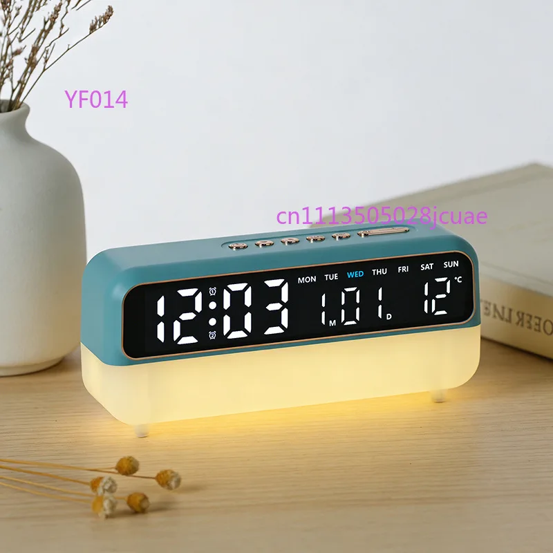 

Multifunctional LED Ambient Light Alarm Clock Minimalist Bedside Desk Clock Home Decor Digital Clock 2818