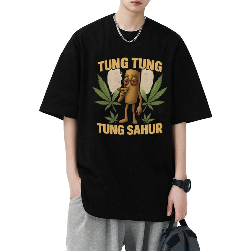

New Tung Tung Tung Sahur Funny Brainrot Meme Graphic T shirts Men Women harajuku Fashion short sleeve T-shirt Unisex Cotton Tops