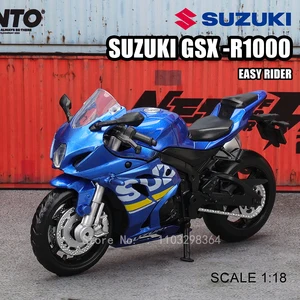MSZ 1:18 Suzuki GSX-R1000 YAMAHA YZF-R1 Sepeda Motor Klasik Model Statis Paduan Die Casting Hadiah Mainan Mobil 10 mainan yamaha r1 dengan penjualan terbaik - №