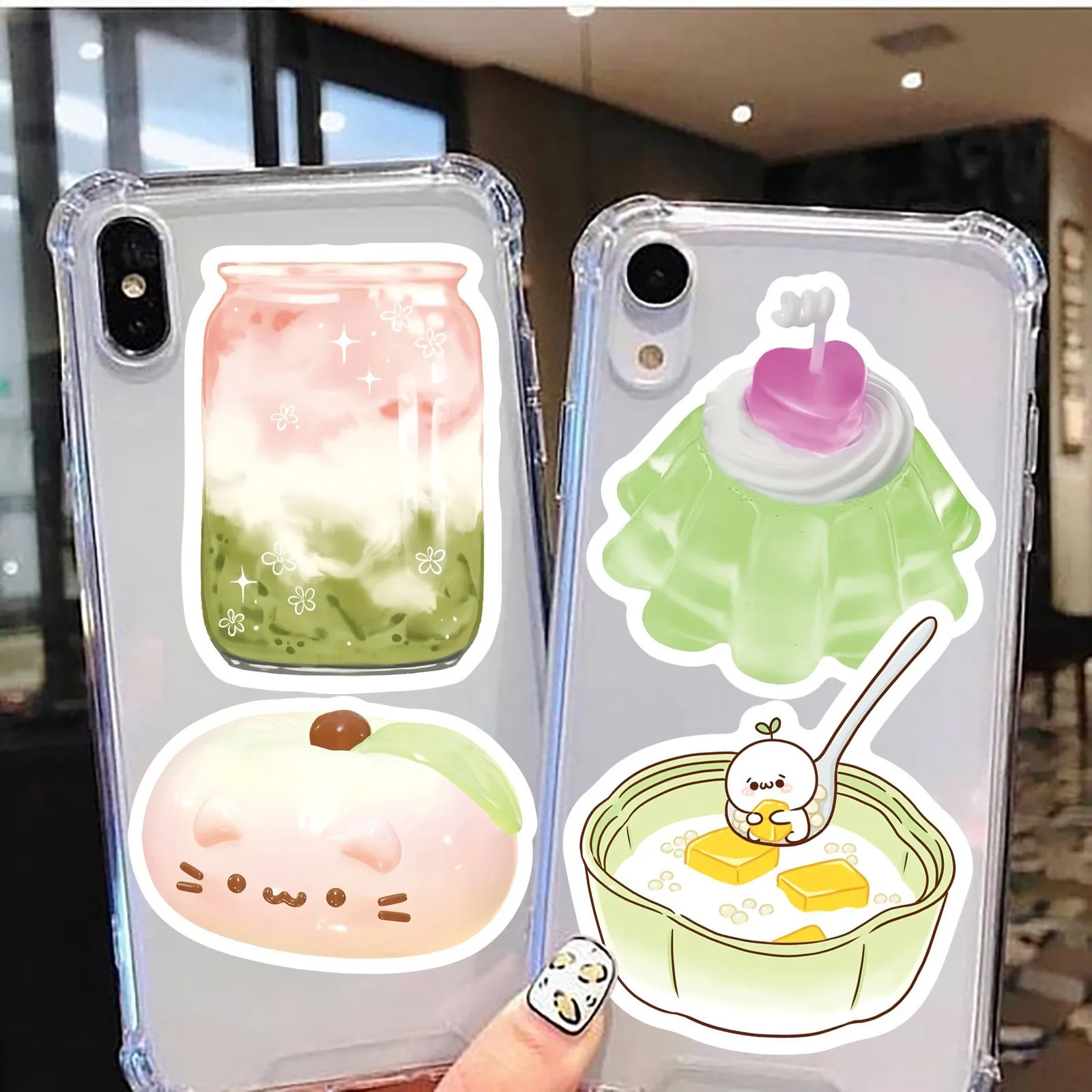 50 قطعة كعكة الكرتون معكرون بولي كلوريد الفينيل ملصق الديكور الجمالي سكرابوكينغ لوازم DIY بها بنفسك المحاسبة اليدوية #3