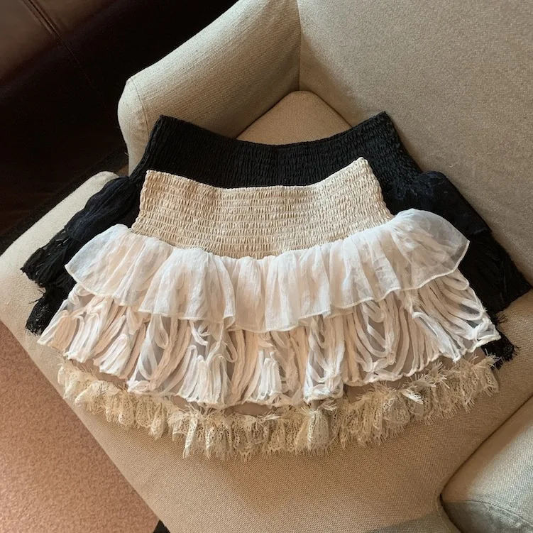 2026 New Lace Skirt Sweet Spice Cake Skirt Tucker Dress Girl