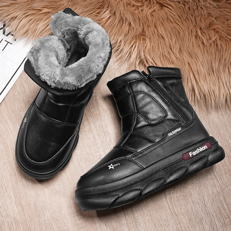 

men boots 2024 New Winter Slippers Warm Men Shoes Waterproof Non-Slip Plush Sneakers Male tenis shoes Boots Men Sneakers Winter