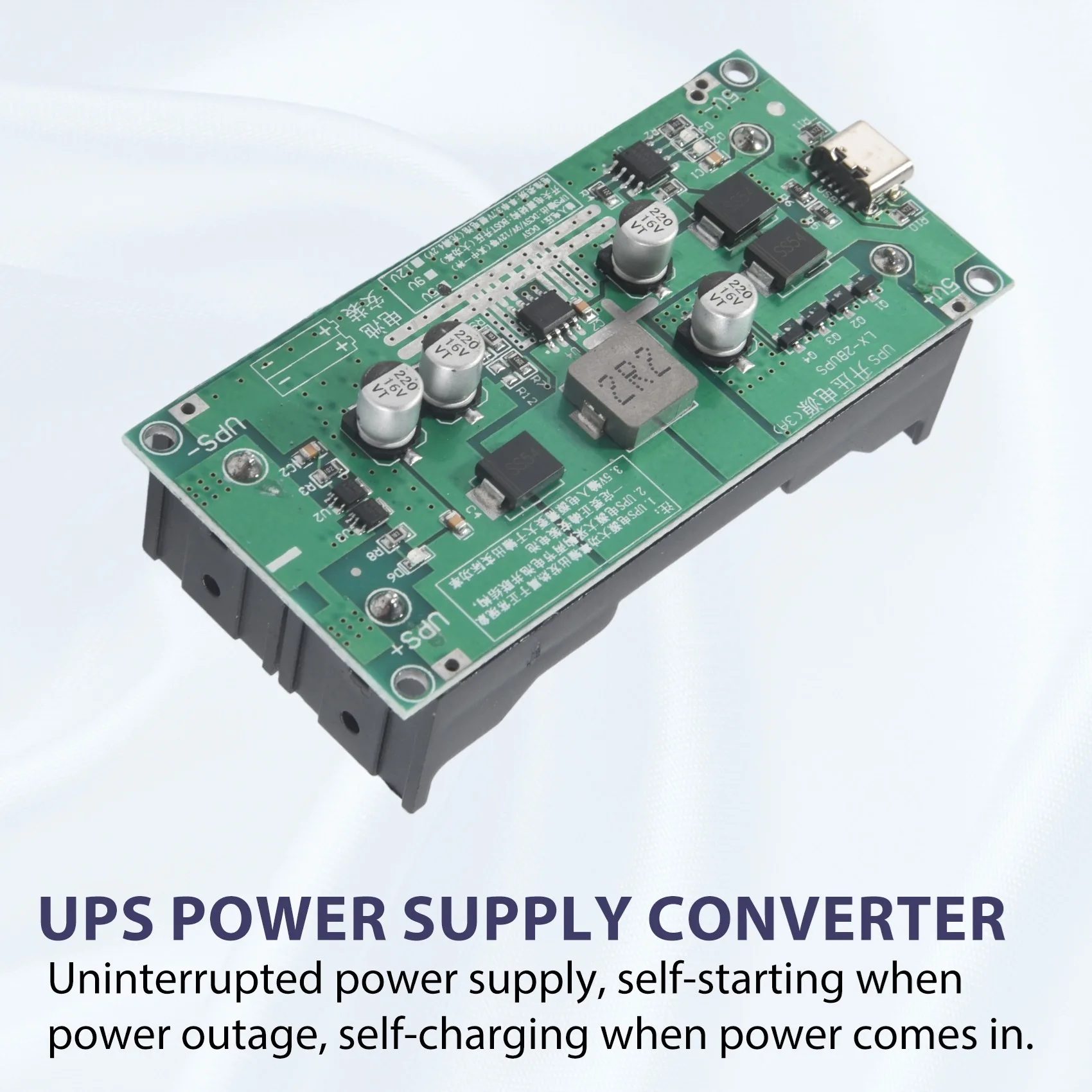 AS62 Type-C 15W 3A 18650 Lithium Battery Charger Module DC-DC Step Up Booster Fast Charge UPS Power Supply Converter 5V