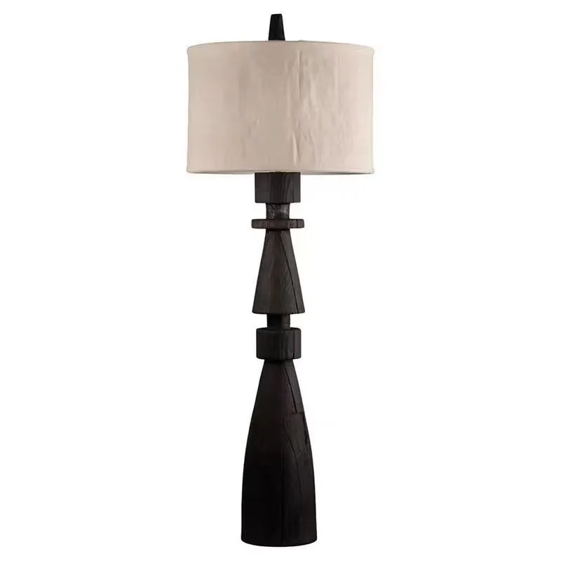 Wabi Sand log retro modern personality creative floor lamp, living room bedroom study sofa next to Nordic home decoration