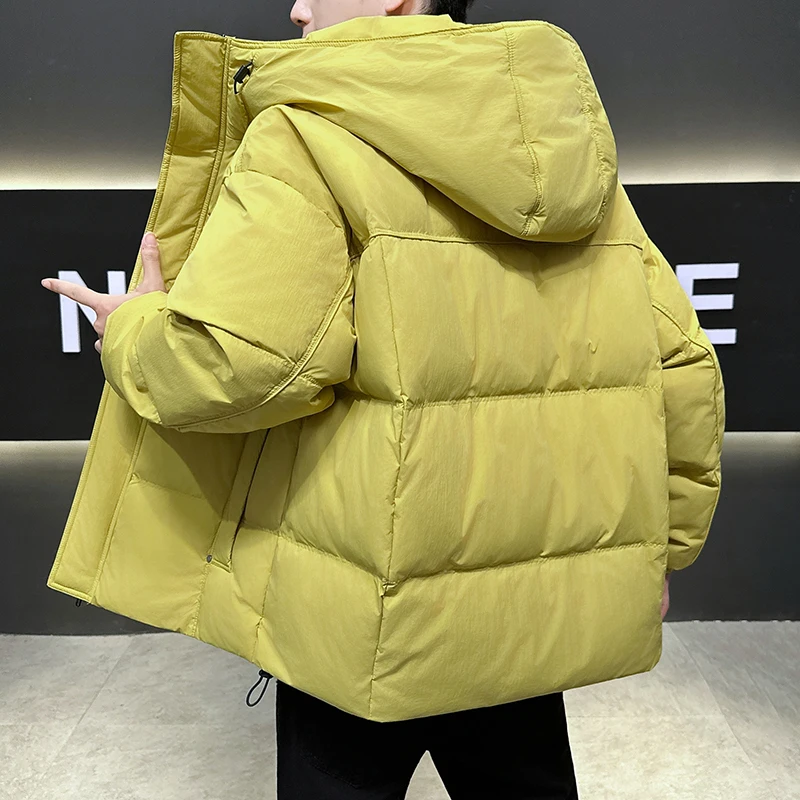New Arrival Warm Hooded Duck Down Jacket 2025 Winter Men's Casual Puffer Coat Outwear Loose Windproof Padded Parkas Top Clothing