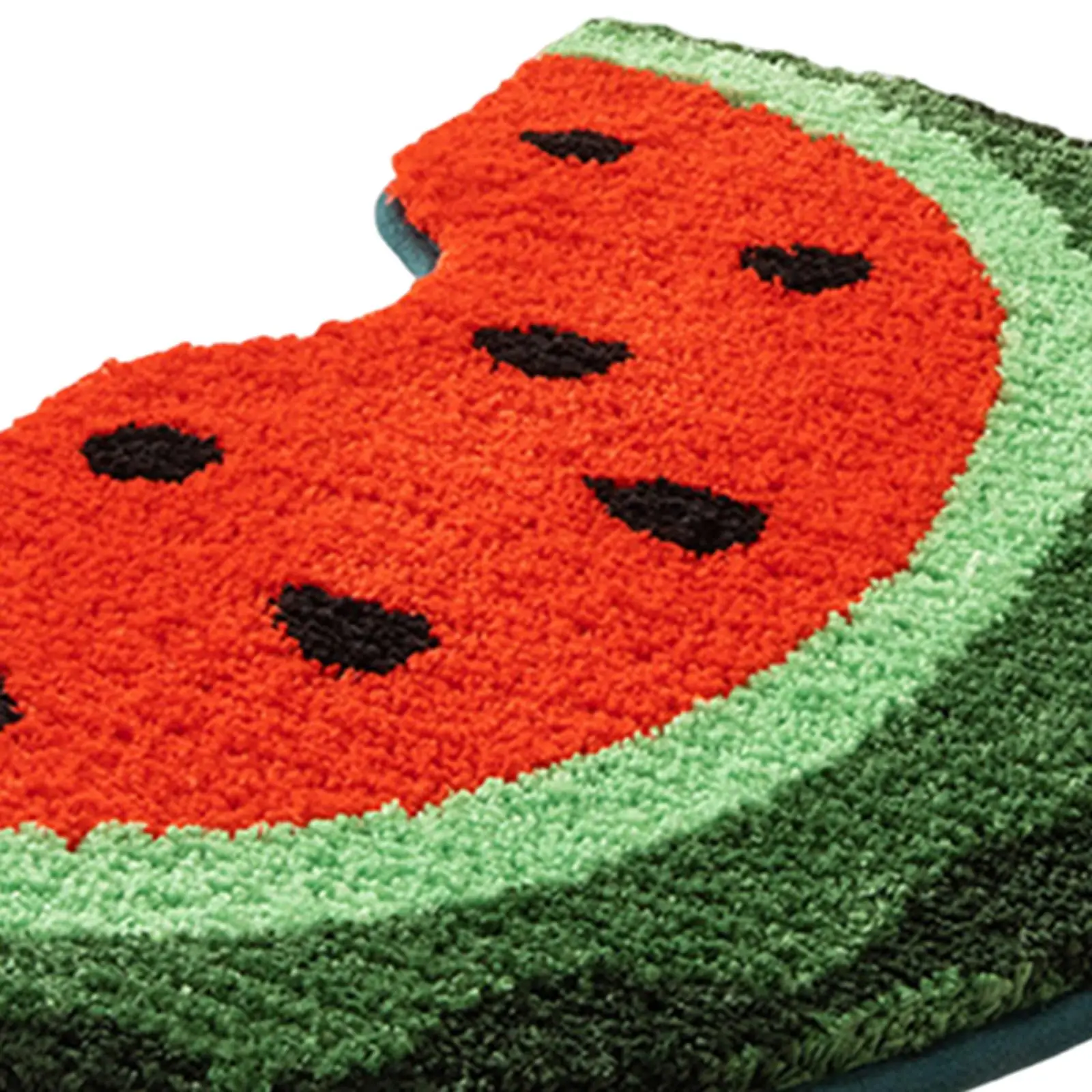 Bathroom Floor Mat Watermelon Shaped Shower Rug Decor Bath Carpet Washable Area