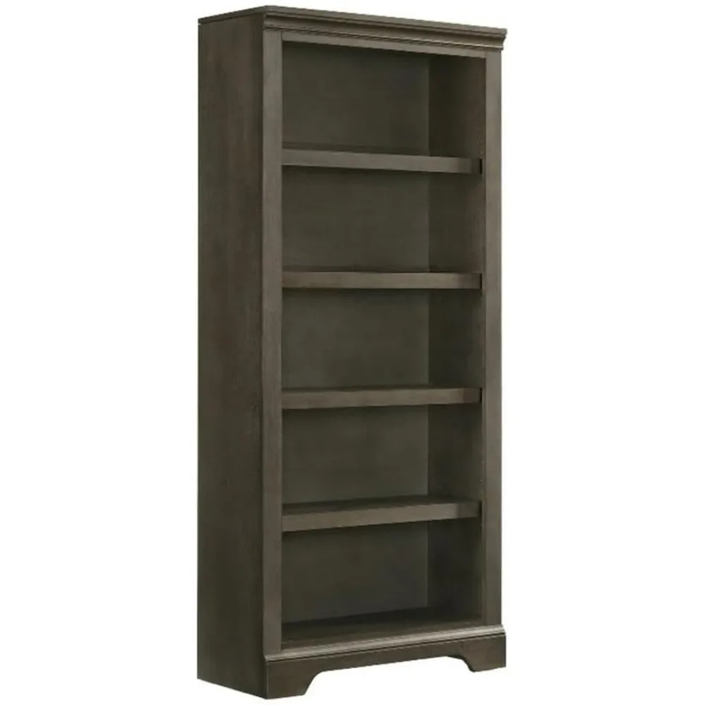 Gray Shelving for Books San Mateo Home Office RTA-72 Tall Bunching Bookcase With 5 Compartments Book Shelves Bookcases Bookshelf