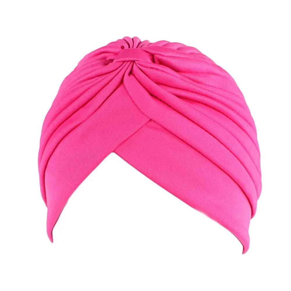 Fashion Casual Beanies Headwrap Sleep Caps Chemotherapy Hat Kids National Wind Pure Color Turban Cotton Hat Bandana